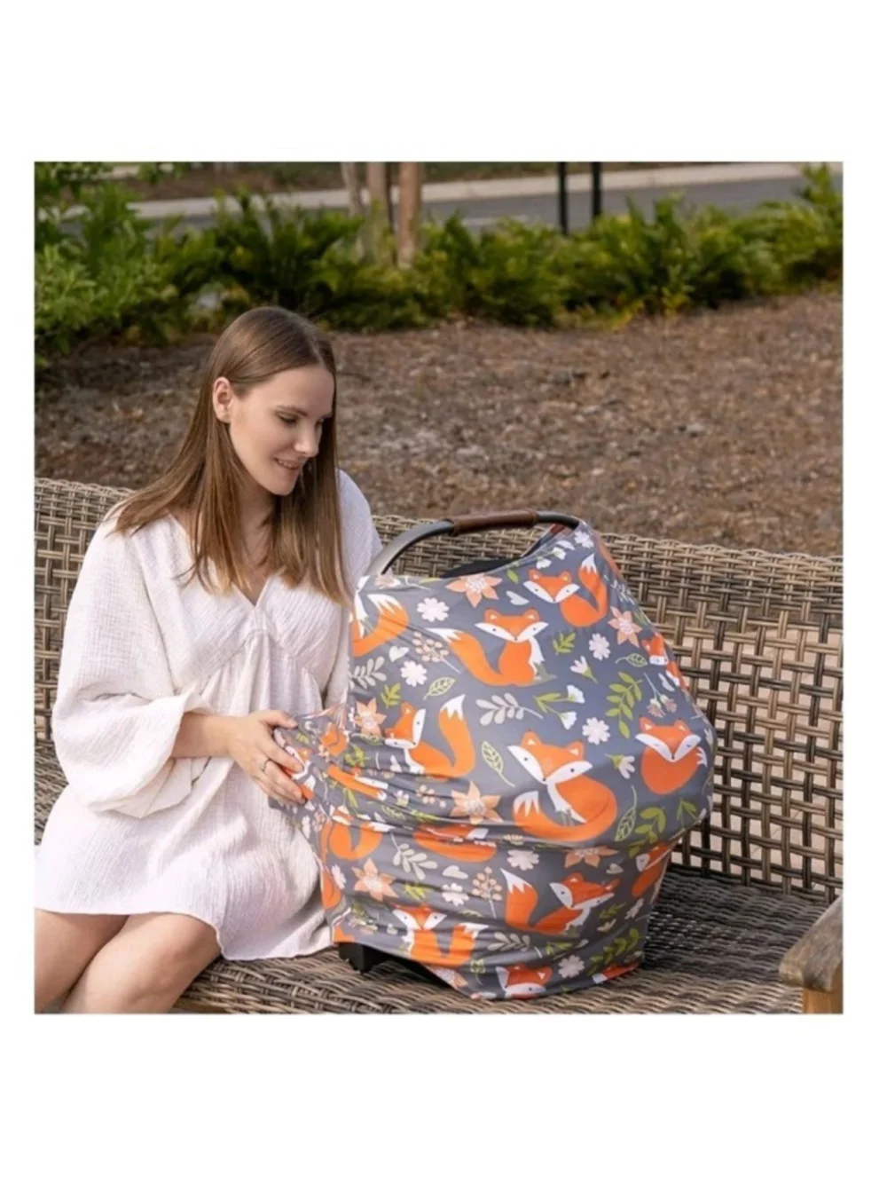 Pip + Hardy 5-in-1 Nursing Cover & Infant Car Seat Canopy - Forest Fox Theme